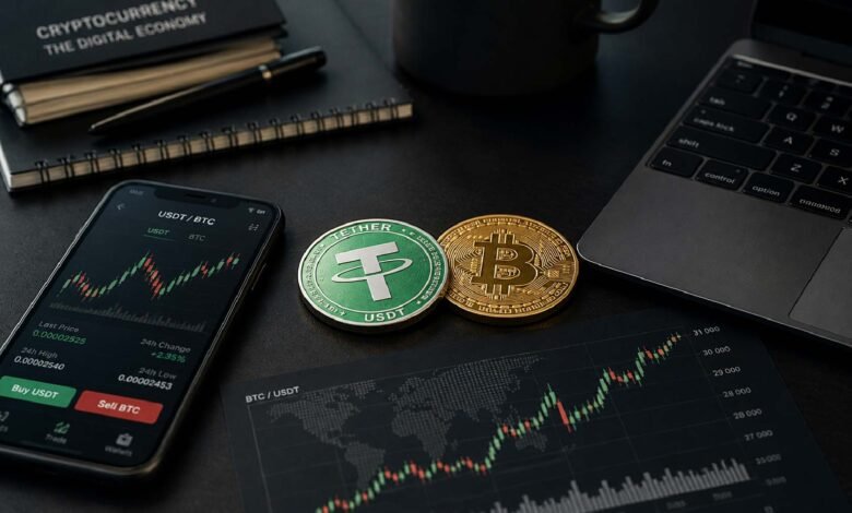Exchanging Tether (USDT) for Bitcoin (BTC)