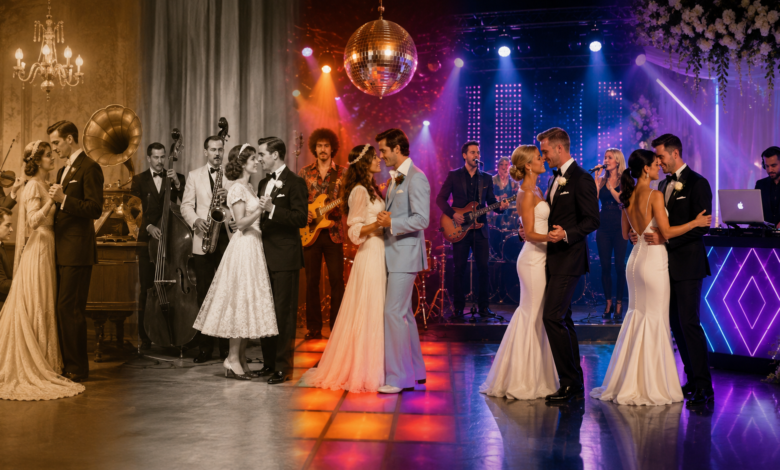 THE EVOLUTION OF WEDDING MUSIC TRENDS OVER THE DECADES